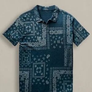 Polo by Ralph Lauren Navy Bandana Print Men's Polo